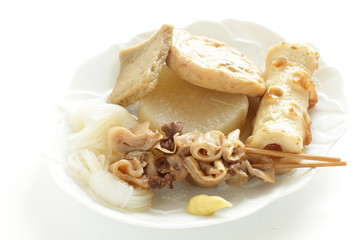 Japanese food, beef tender and fish cake for oden food image