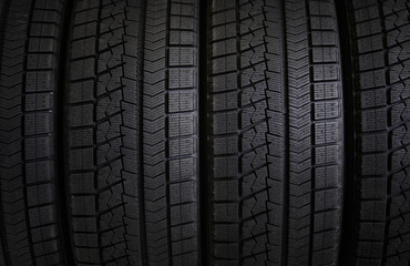 Winter tires close-up