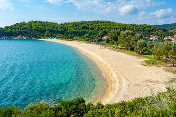 Blue Greece beach in summer