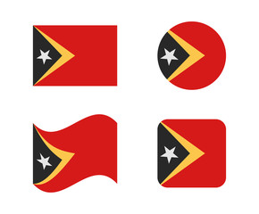 set 4 flags of east timor