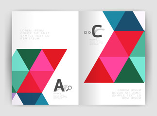 Vector triangle print template © antishock