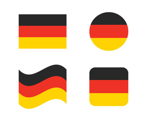 set 4 flags of germany