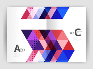 Vector triangle print template