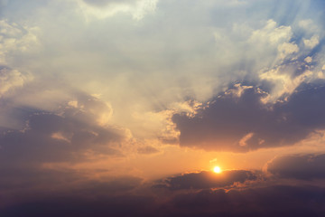 sky, cloud, The rising sun, abstract, background