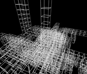 近未来の構造物のイメージ