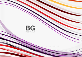 Vector color stripes, wave lines modern geometric background