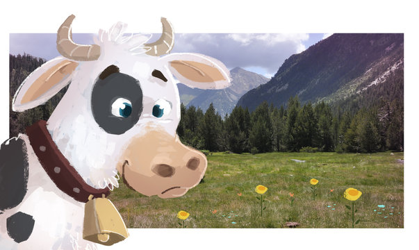 vaca en el prado