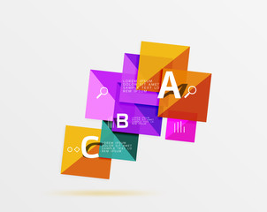 Geometric square and triangle template