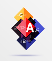 Geometric abstract background with option infographic