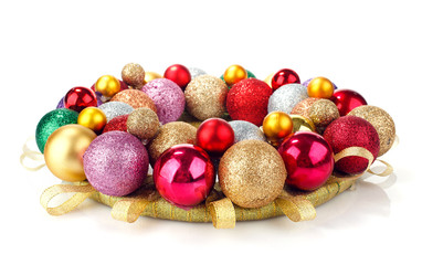 Christmas Wreath isolated on the white background