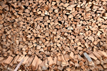Pile of wood logs