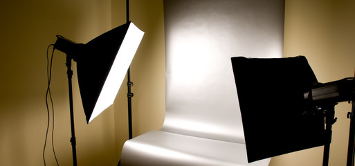 Studio lighting with background