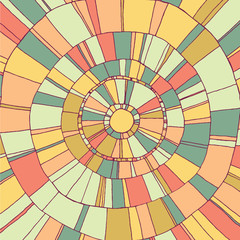 hand drawn abstract sun. doodle geometric illustration