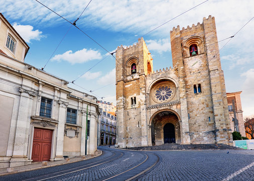 Santa Maria Maior cathedral of Lisbon, Portugal - nobody