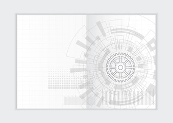 Abstract background annual report template, geometric triangle design business brochure cover