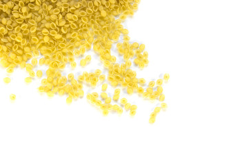 Italian pasta isolated on white background