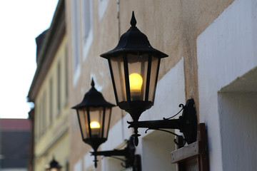 Street light / Vintage street lamp close-up.