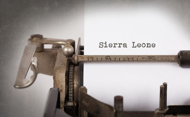 Old typewriter - Sierra Leone