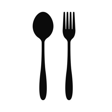 fork and spoon icon vector