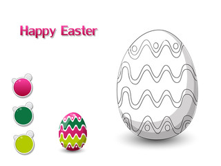 Decorating painted Easter eggs for kids