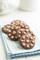 Dark chocolate cookies.
