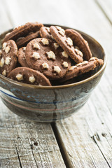 Dark chocolate cookies.