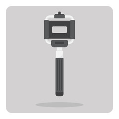 Vector of flat icon, Selfie stick for smartphone on isolated background