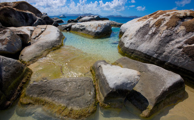 Looking out through the baths in The Virgin islands