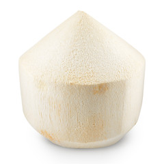 Coconut. Fresh young nut isolated on white background. Full depth of field. With clipping path.