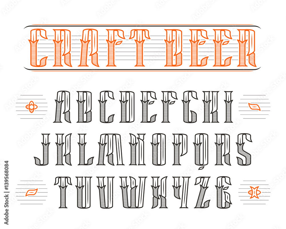 Poster decorative serif font in retro style