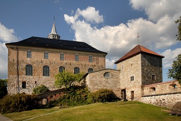 Fototapeta na wymiar Medieval castle Akershus Fortress in Oslo, Norway