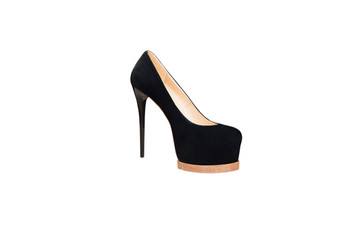 The Shoe on the heel isolated female.