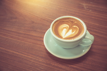 A cup of coffee with heart
