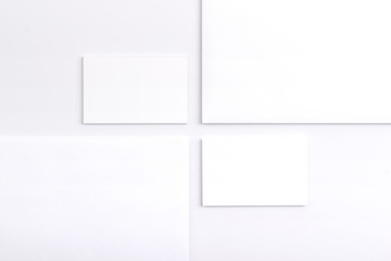 Business cards isolated on white