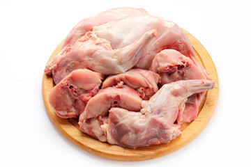 Raw rabbit meat