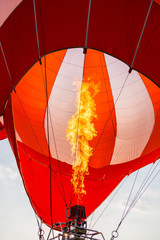 Obraz premium close up of the flame inside of hot air balloon