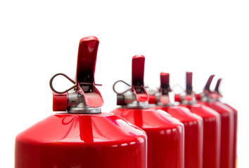 fire extinguishers isolated on white background
