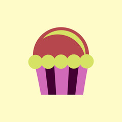 Cupcake vector icon