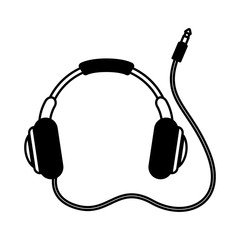 headset audio device icon vector illustration design