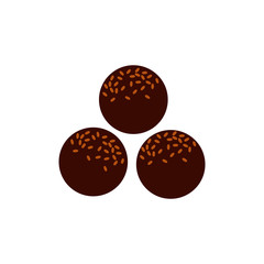 Falafel ball arabic food made from chickpeas. Vector illustration for vegetarian menu, traditional cuisine dish, eastern snack
