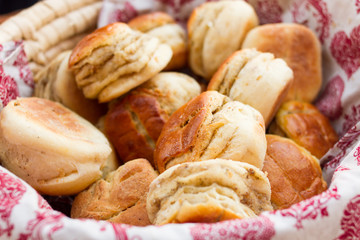 homemade scones on the basket