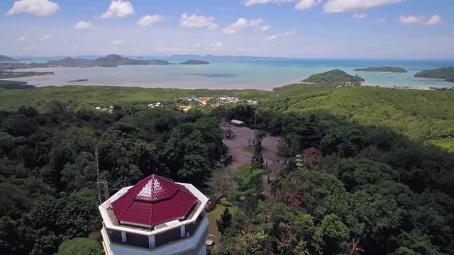 Khao Khad Viewpoint Overlooking Phuket Town in Thailand
