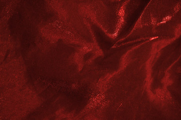 Red glitter fabric.