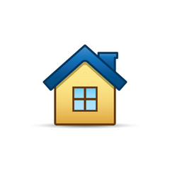 House color icon, vector isolated illustration.