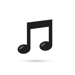 Music note icon. Vector isolated symbol.