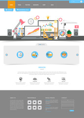 Website Template For Your Business In Vector Format.