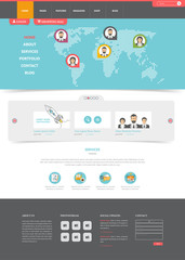 Website Template For Your Business In Vector Format.