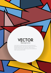 Book Cover Colorful Geometric Vector Background
