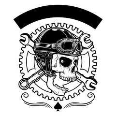 Bikers Skull Badge