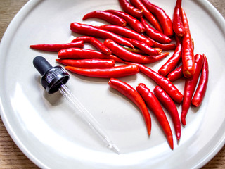 Chilli red and dropper experiment food